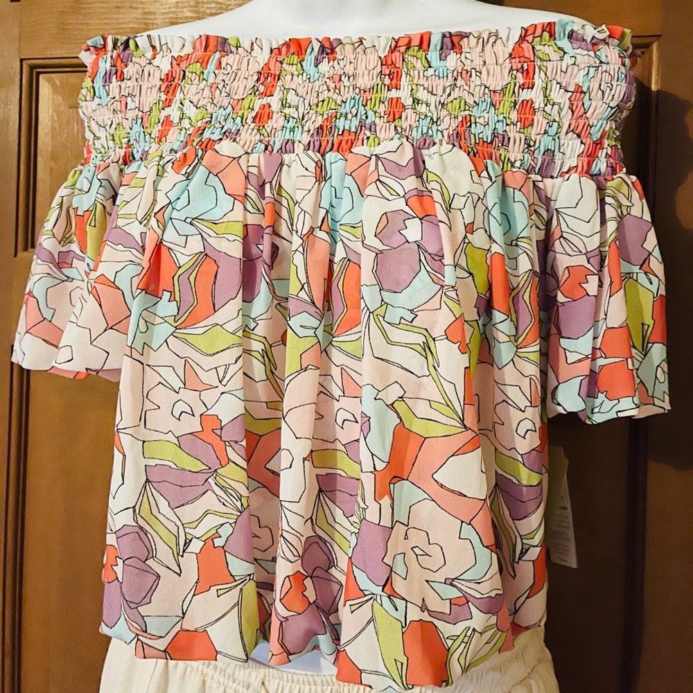 NWT Free People Technicolor Bubble Top Size XS